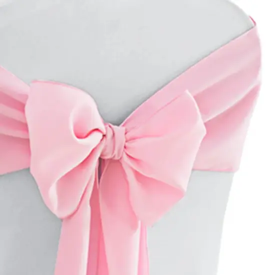 10 Pieces Pink Soft 8"x108" Polyester Chair Sashes, Wrinkle Resistant Wedding Decor {4}