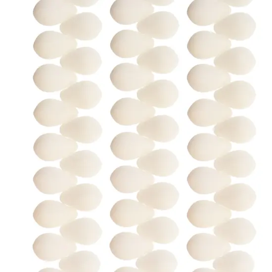 John Bead 114pcs 6x9mm Czech Glass White Alabaster Velvet Drop Bead Strands {2}