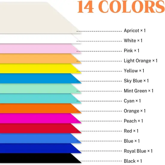 14Pcs Puff Vinyl Heat Transfer, 12"x10" {2}