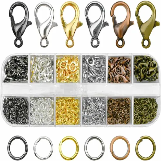 Lobster Claw Clasps & Open Jump Rings for Jewelry Making(6 Colors) {1}
