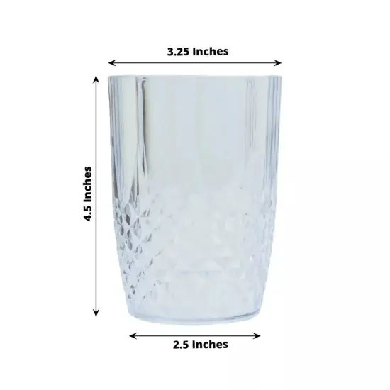 6 Crystal Clear 16 oz Plastic Disposable DRINKING GLASSES Party Events {4}