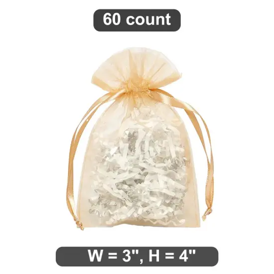 3&rdquo; x 4&rdquo; Sheer Organza Bags Chic Favor Packaging {1}