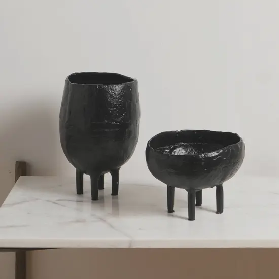 Decorative Footed Wabi Vase-6X8 Inch {2}