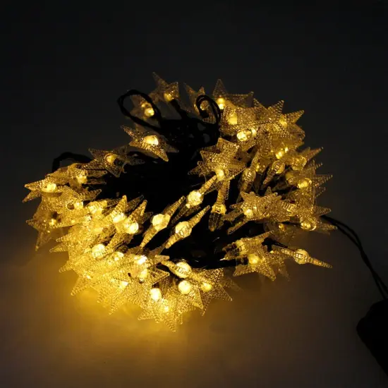 100 LED Solar String Light Star Warm White {5}