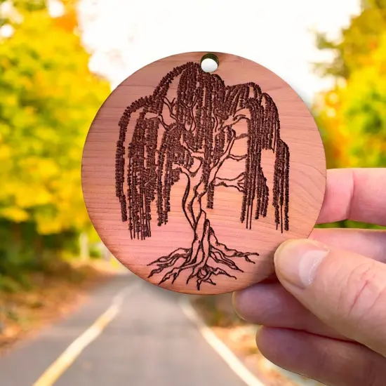 Weeping Willow - Cedar Ornament {2}