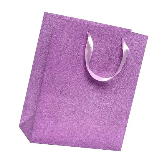 Chic Glitter Grain Euro Totes 7'' x 3 7/8'' x 9 1/16'' for Stylish Packaging Pink {4}