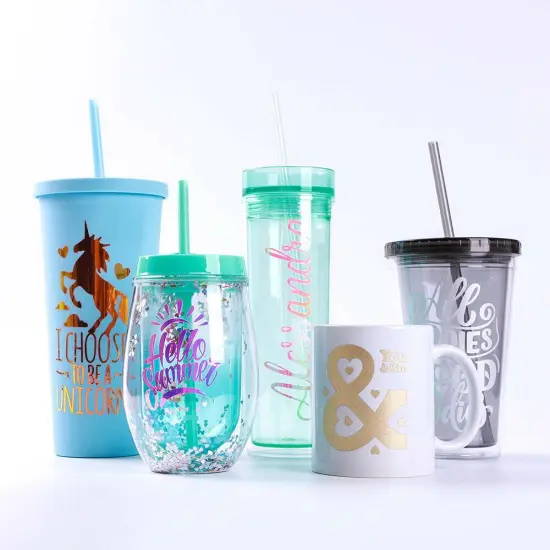 Craft Express 10 Pack Two-Tone Adhesive Vinyl Sheets &ndash; Peel & Stick Vinyl {2}