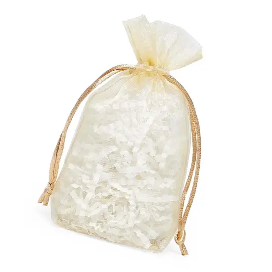 Flat Bottom Organza Bags 5 1/2 '' X 1 1/2 '' X 10 1/2 '' for Elegant Packaging Toffee {3}