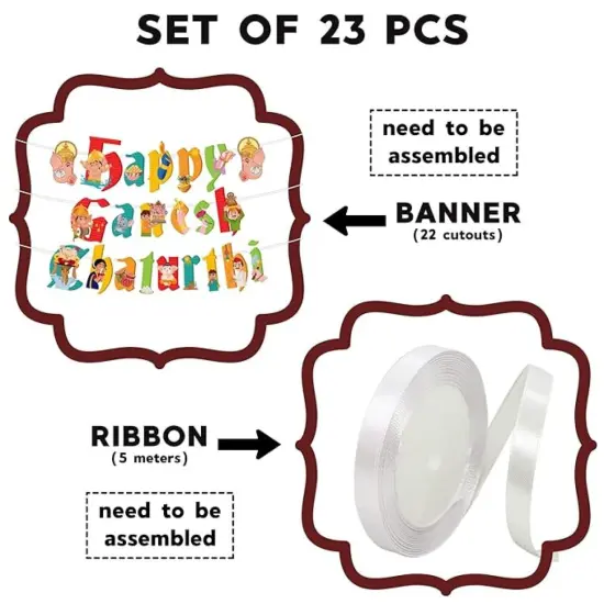 Happy Ganesh Chathurti Banners Indian Festival Ganpati Bappa Morya Bunting Diy Home Temple Indoor Outdoor Decoration Bollywood Party Supplies Ganesha Puja Decor Ideas {5}