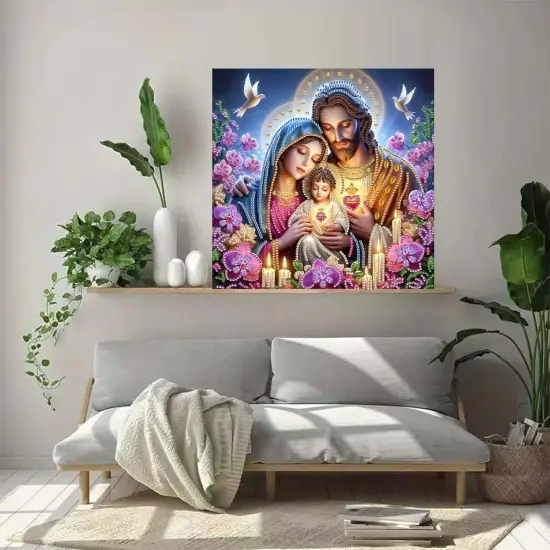 5D Diamond Painting Kits for Adults,Jesus Family Special Shape Diamond Art Kits (12&times;12inch) {5}