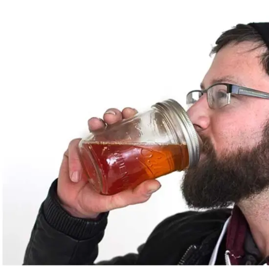 Cuppow Mason Jar Drinking Lid, Wide Mouth, Reusable, Perfect for Smoothies, Iced Coffee and On-the-Go, Fits Standard Wide Mouth Mason Jars {5}