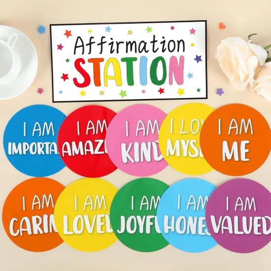 Affirmation Station Bulletin Board Set - Bright Color {5}