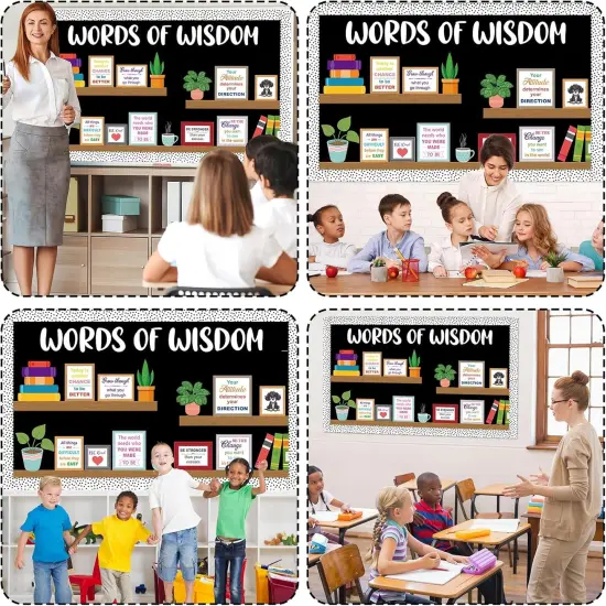 Motivational Bookshelf Bulletin Board Decorations {4}