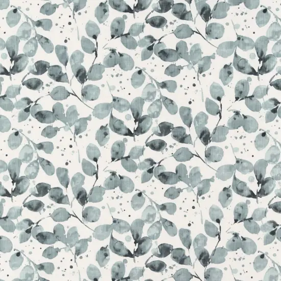 Upholstery Fabric - Aqua & Teal,Blue Leaves Upholstery Fabric 54 Inches" {1}