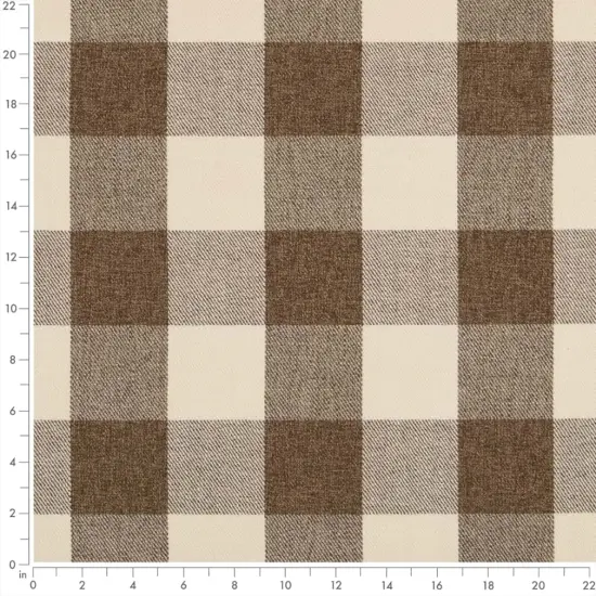 Buffalo Cafe - Brown Check & Houndstooth,Plaid Upholstery Fabric 54 Inches" {3}