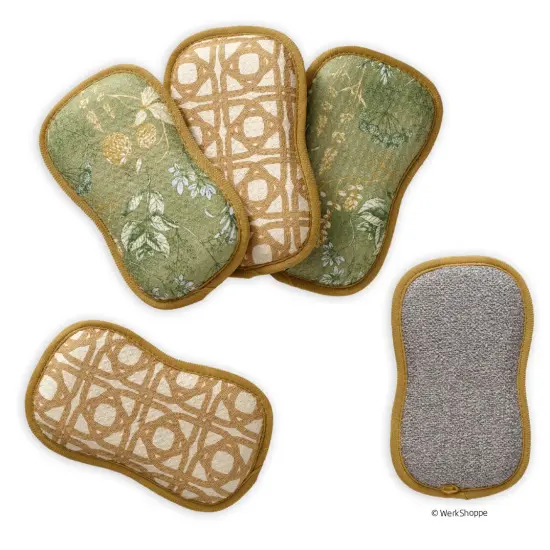 Kitchen Herbs Reusable Scrubbies, Set of 4 {1}