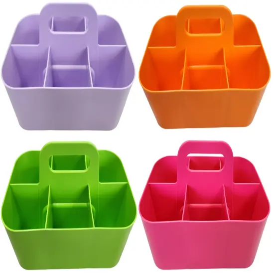 Enjoy Organizer | 4 Small Stackable and Portable Simple 6-Compartment Art Caddy - Made In USA {1}