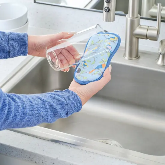 Floral Finch & Friends Reusable Scrubbies, Set of 4 {2}