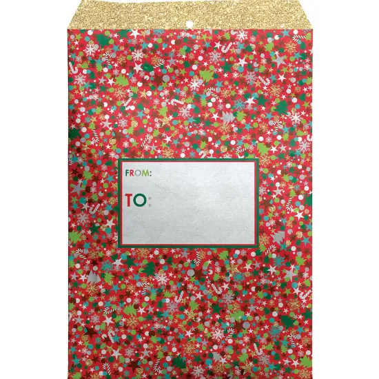 Pack/6: Christmas Party Theme Mailing Envelope - 9 x 1/2 x 12" {1}