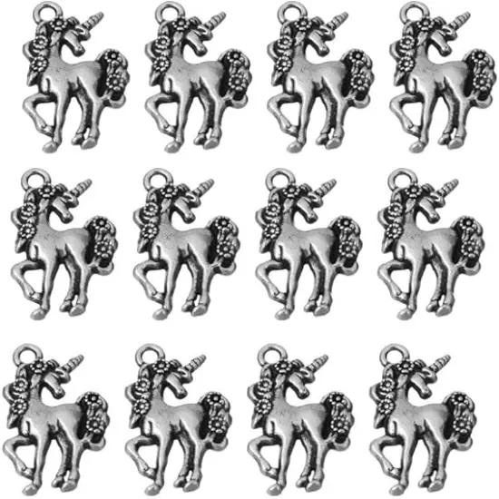 50pcs Unicorn Charms Pendants {1}