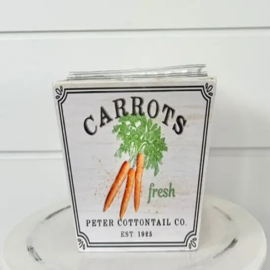 Wooden Easter Carrot Planter with Liner - 5.75"x4.25"H - Choice of 2 Styles - TCT Crafts - KM1145 Carrots {6}