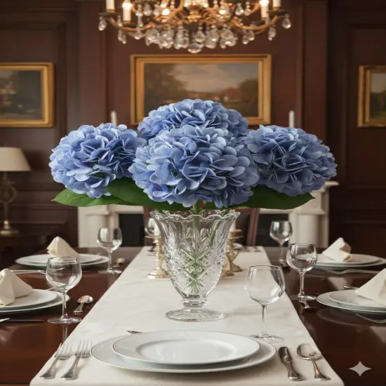 18" Hydrangea Stem - 3 PACK Lifelike Silk Flowers | Wedding Decor {4}