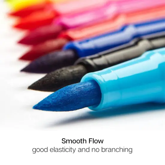 KINGART&reg; Watercolor Brush Markers 12 Colors {5}