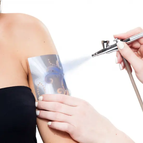 Blue Airbrush Temporary Tattoo Body Paint Makeup, 8 oz. {4}