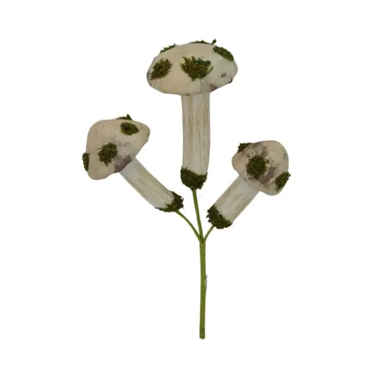 11" Foam Mushroom Pick - Rustic Woodland Decor & Fairy Garden Accent {1}