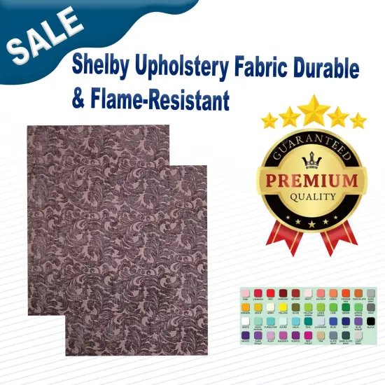 Shelby Upholstery Fabric Durable & Flame-Resistant Indigo {2}