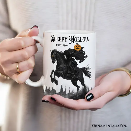 Headless Horseman Spooky Halloween Mug, The Legend of Sleepy Hollow Gift {2}