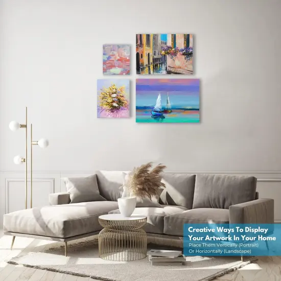 24-Pack Bulk Canvas for Painting, 6 of 5x7, 8x10, 9x12, 11x14 Canvas Boards for Painting, Art Supplies for Adults & Kids - 100% Cotton Primed Painting Canvas for Acrylic, Oil, Watercolor, Tempera {5}