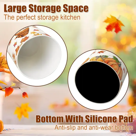 Fall Kitchen Decor Ceramic Utensil Holder {3}