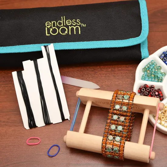 The Beadsmith Deb Moffett-Hall&rsquo;s Endless Loom Bands, Black Color, 28 Piece Assortment Pack, Use with The Endless Loom {4}