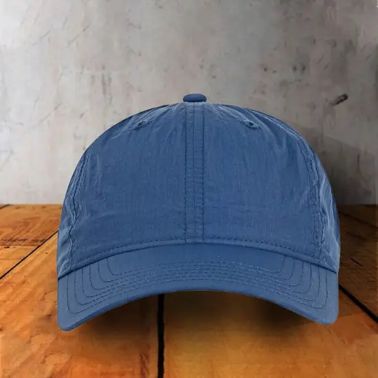 1 Count Lightweight Kipling Cap Six Panel Nylon with Curved Bill and Webbing Strap Black {4}