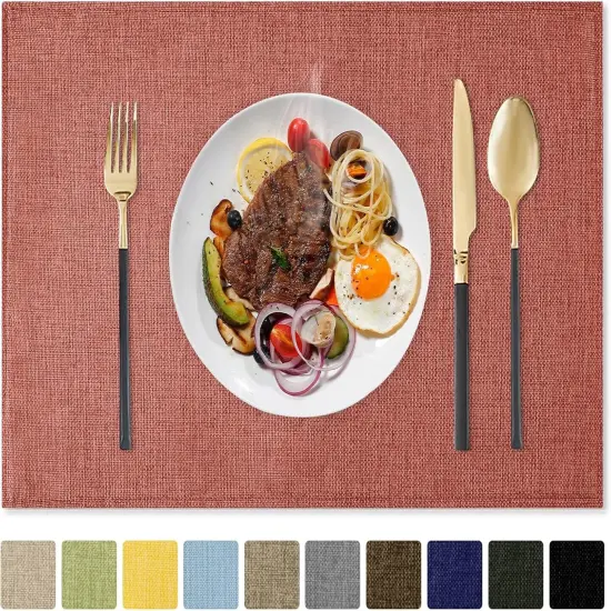 Heat Resistant Double Layered Thickened Burlap Fall Place Mat(Orange) {1}