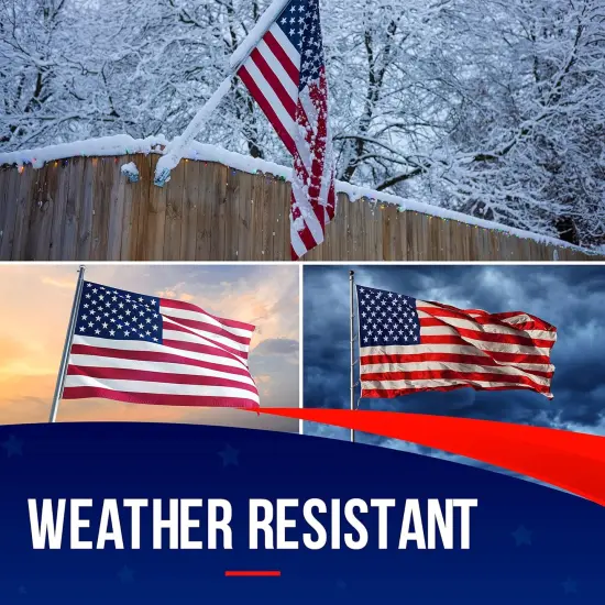American Flags for Outside 5X8 | American Flag 5x8 -Heavy Duty Nylon Flags 5x8 Outdoor with Embroidered Stars and Sewn Stripes 5x8 US Flag for High Wind- All Weather Flags {4}
