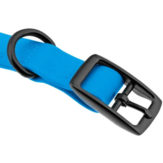 MiMu Medium Silicone Dog Collar - Blue 19.5in Stylish Dog Collar with Prong Buckle {4}