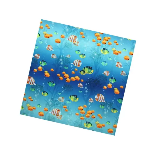 Epic Aquarium Printed Spandex Fabric {2}