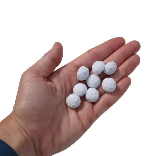 Winter Crafting Buttons Set, 100-Pack Snowman, Snowball and Snowflake Designs, White and Blue Holiday Decorative Buttons for Sewing and DIY Projects {3}