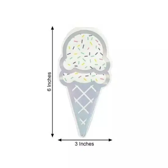 20 Iridescent 12x6" Ice Cream Paper Beverage COCKTAIL NAPKINS Party Supplies {6}
