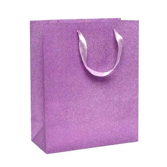 Chic Glitter Grain Euro Totes Perfect Size 10 1/4'' x 4 3/4'' x 12 5/8'' Pink {2}