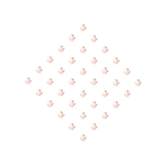 Preciosa 6mm Czech Crystals Bicone Rondelle Beads, 36pcs Light Rose AB {5}