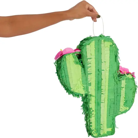 Cactus Pinata for Kids Birthday, Baby Shower, Cinco de Mayo, Mexican Fiesta Party Decorations (Small, 16.5 x 11.5 x 3 In) {4}