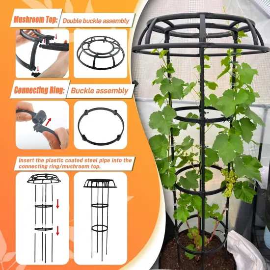 65 Inch Garden Trellis for Climbing Plants Outdoor {4}