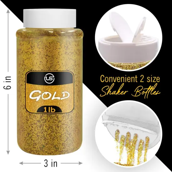 Gold Glitter Bulk Fine Glitter for Crafts {3}
