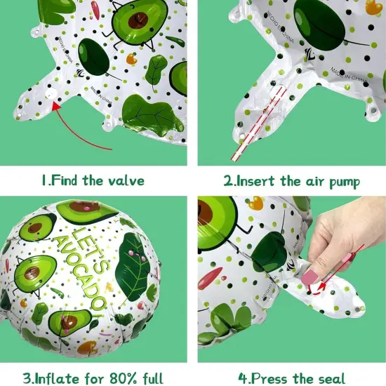 18 PCS Fiesta Party Supplies - Taco, Mexican, Cactus, Avocado, Hat Jumbo Mylar Foil Balloons - Cinco De Mayo Party Decorations {4}