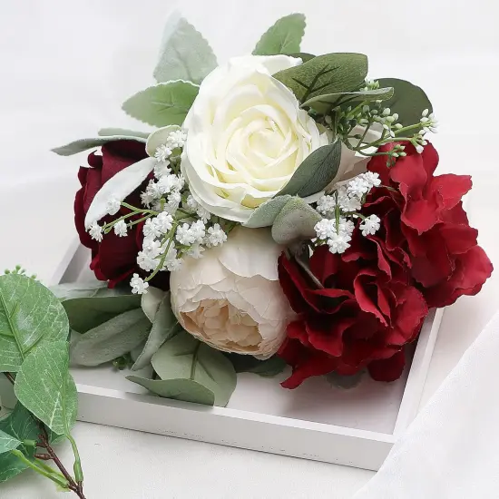 Set of 6 Artificial Flowers Bridesmaids Bouquets {1}