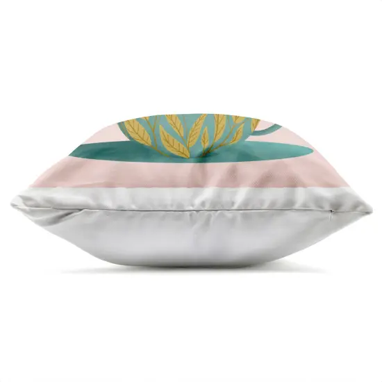 Stupell Industries Cat Peeking Over Teacup Outdoor Printed Pillow design by Sarah Hickman, 18 x 7 x 18 {3}