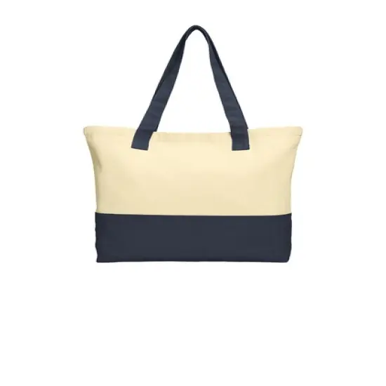 Port Authority&reg; Colorblock Cotton Tote Stylish & Durable {4}